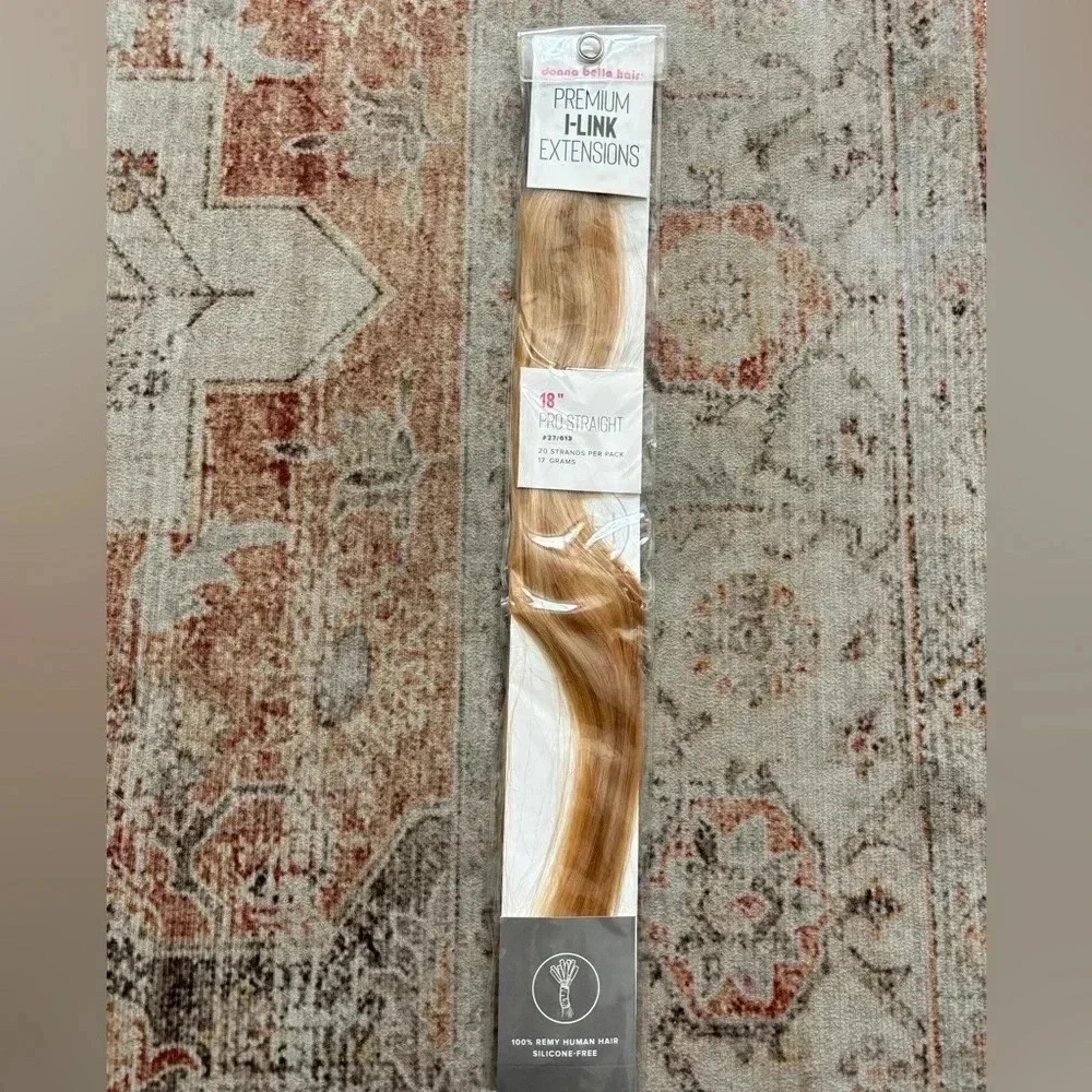 Donna Bella I-Link Microbead Straight Light Blond with Strawberry #27/613 18”